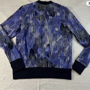 ATHLETA Wailea La Breezy Bomber jacket blue size medium